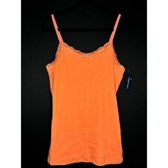 Women's Peachy Orange Y2K Fairycore Camisole Lace Trim Top *NWT* - XL - Picture 3 of 8